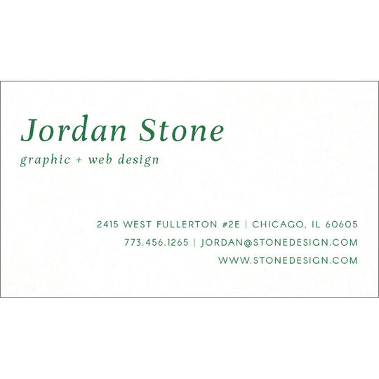 Stone Letterpress Business Cards